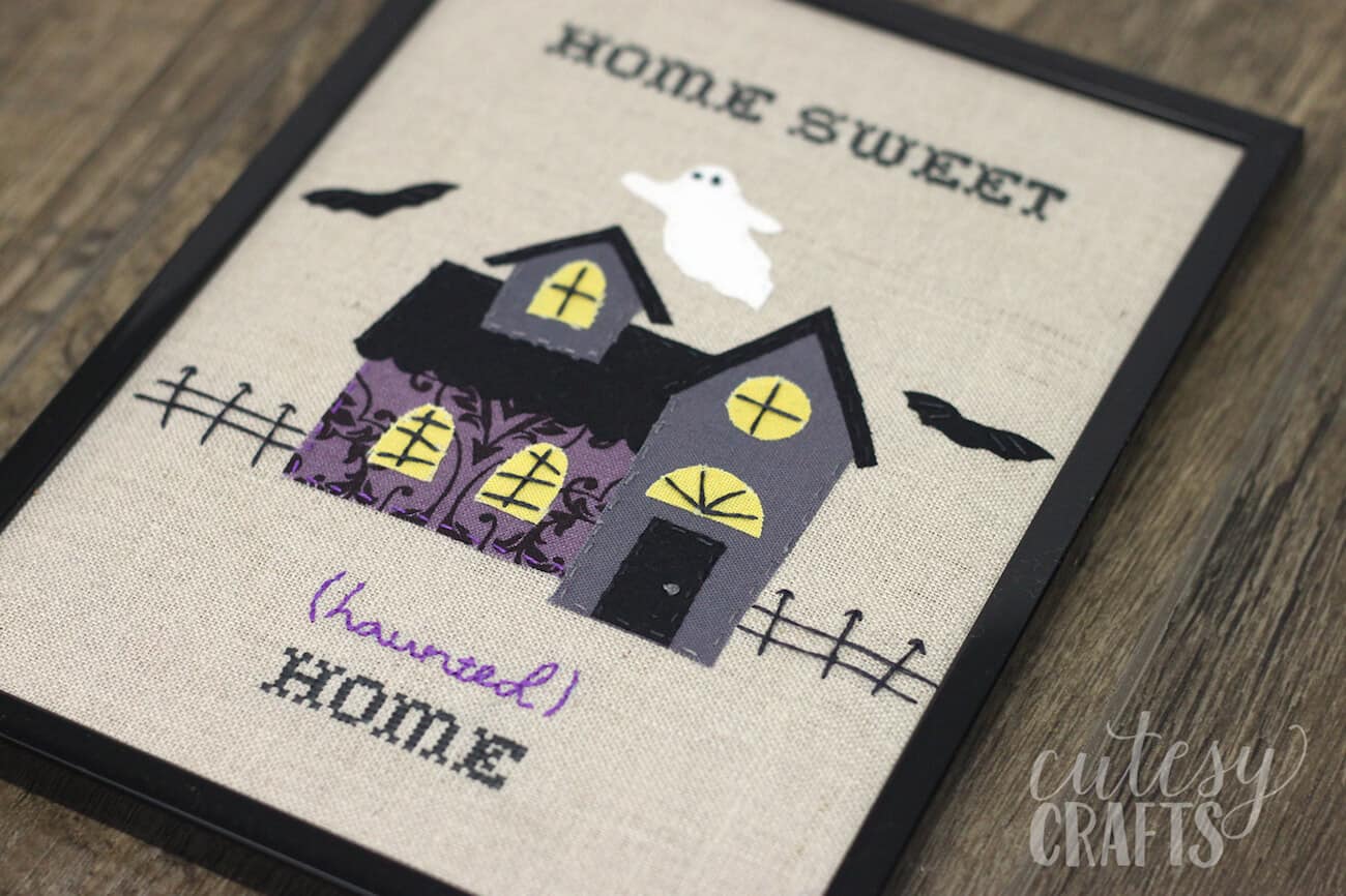Home Sweet Haunted Home Halloween Embroidery