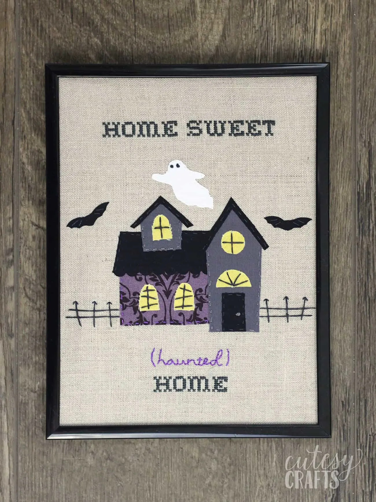 Home Sweet Home Embroidery Hoop Art 6 Inch Hoop