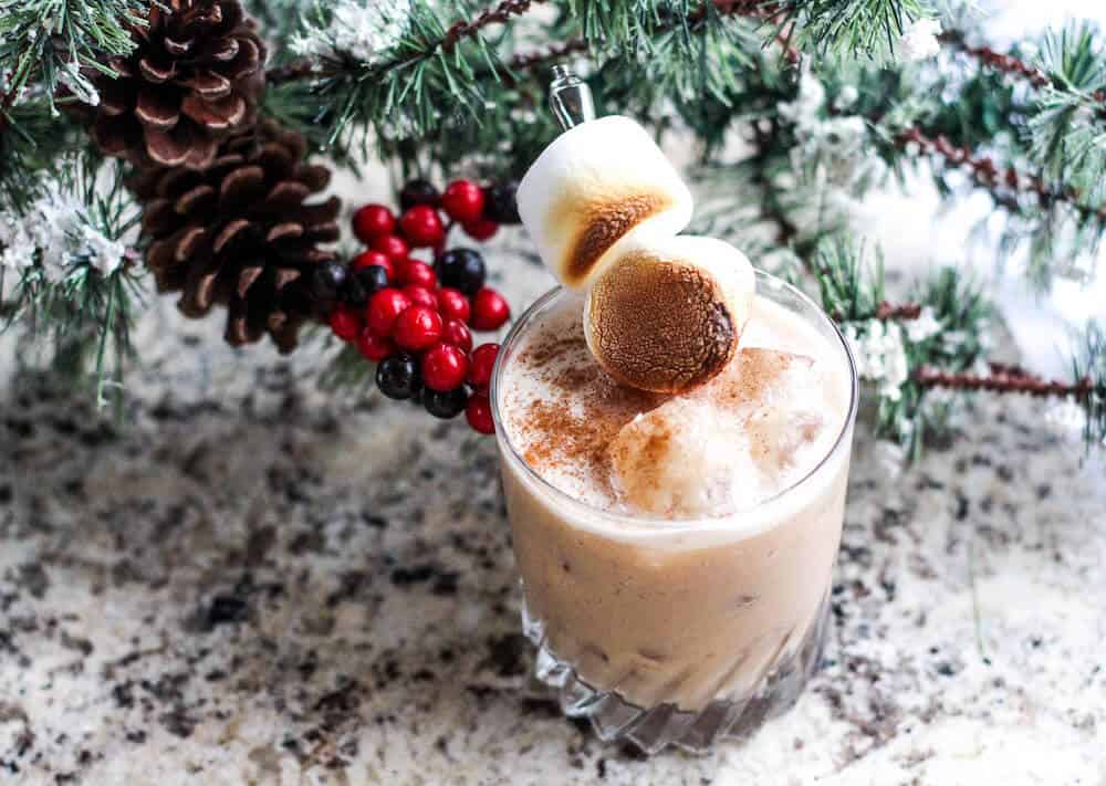 Spiked hot chocolate is your cocktail staple for winter! This recipe features Irish Whiskey, dark chocolate, and marshmallows. Creamy and delicious.