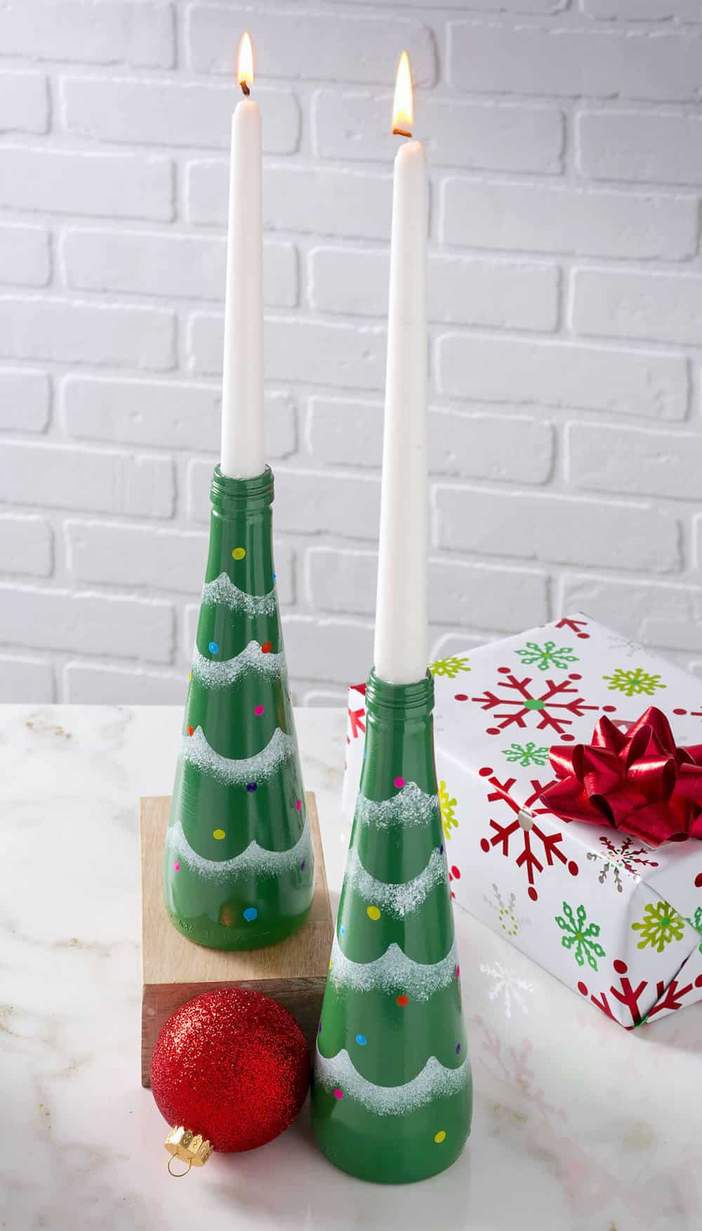 Recycled Christmas Candle Holders Look Like Trees