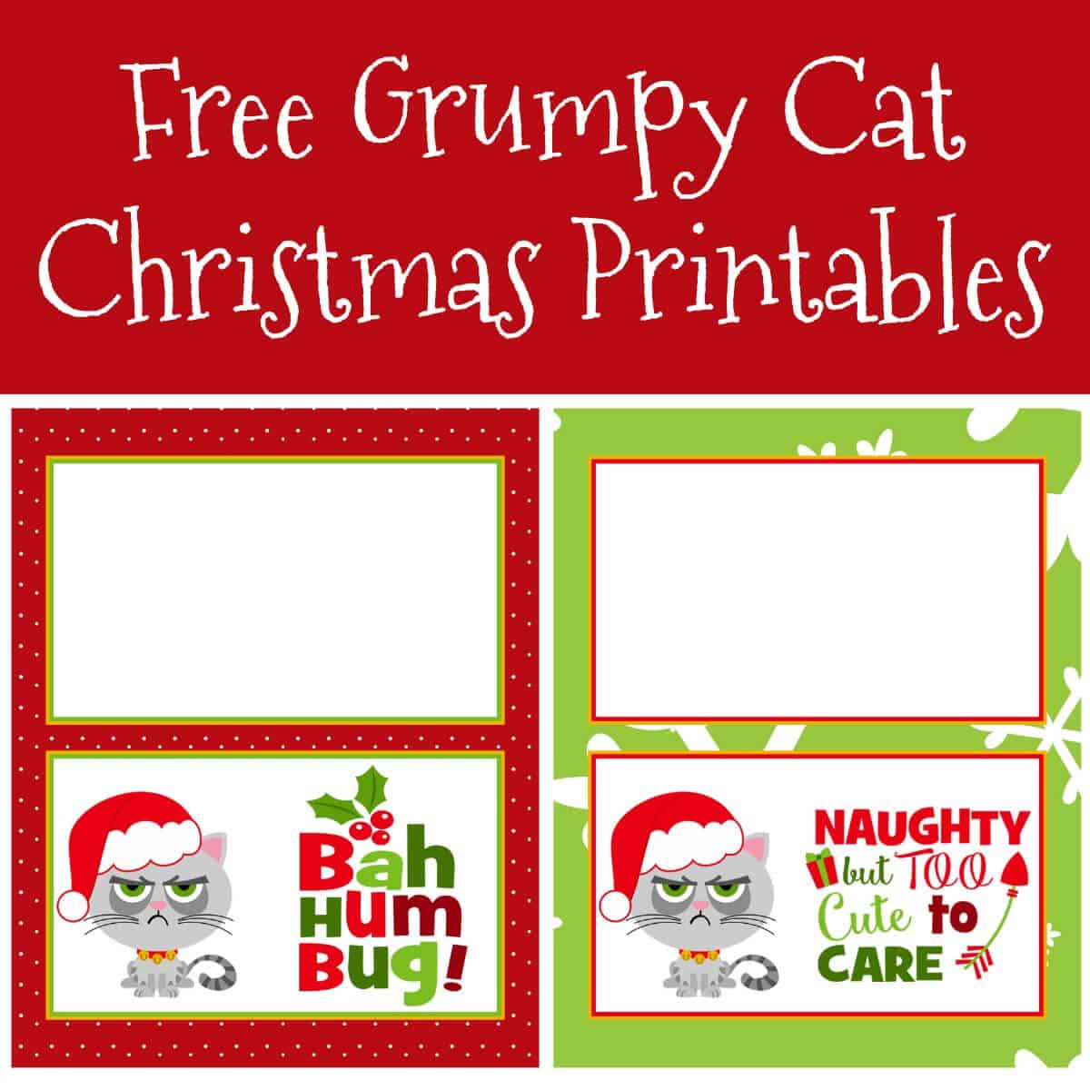 Free Grumpy Cat Christmas Printables