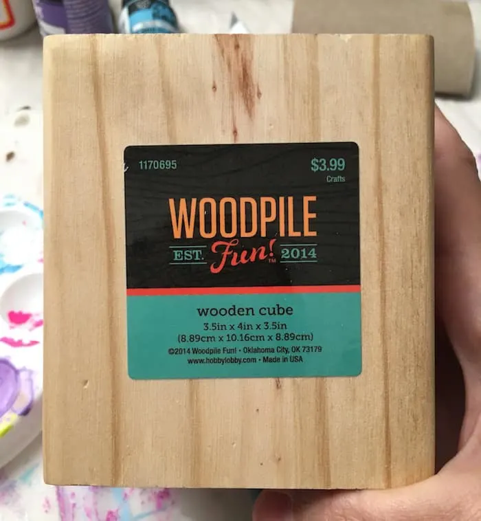 3.5" square wood block