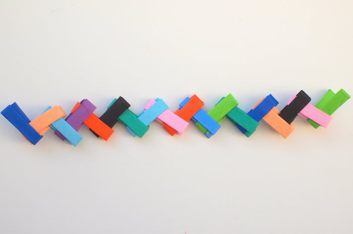 Make an origami paper chain