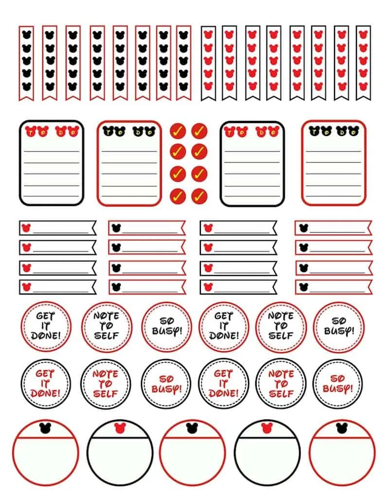 Disney Plus Script Box Planner Stickers