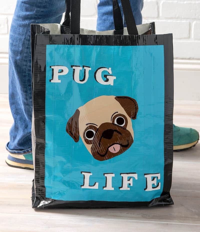Pug Life Bag Made with Duck Tape
