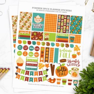 Fall pumpkin spice printable for a planner