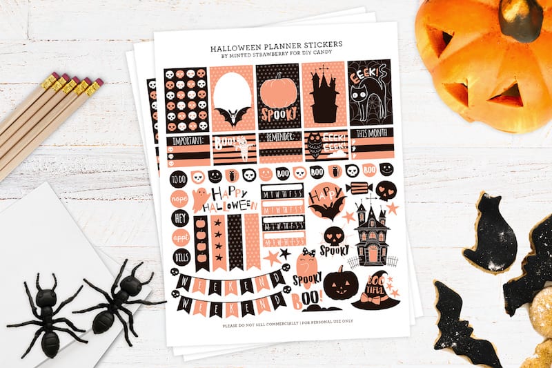 halloween planner stickers