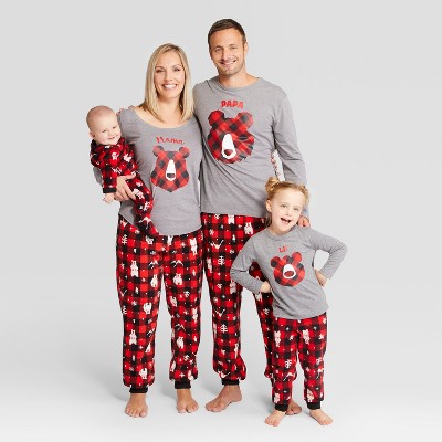 Bear family matching Christmas pajamas