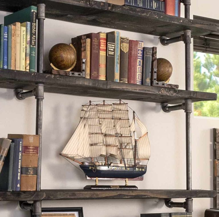 DIY Industrial Pipe Shelving On a Reasonable Budget