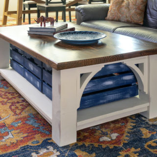 DIY coffee table with storage
