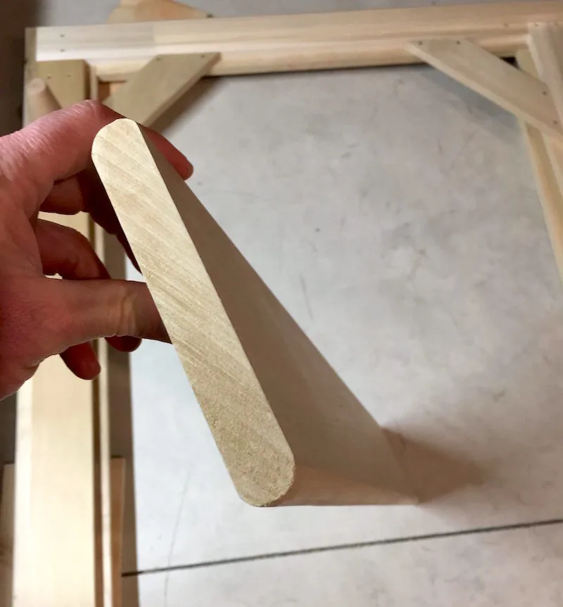 DIY headboard wood braces