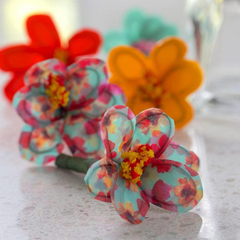 DIY washi tape flowers