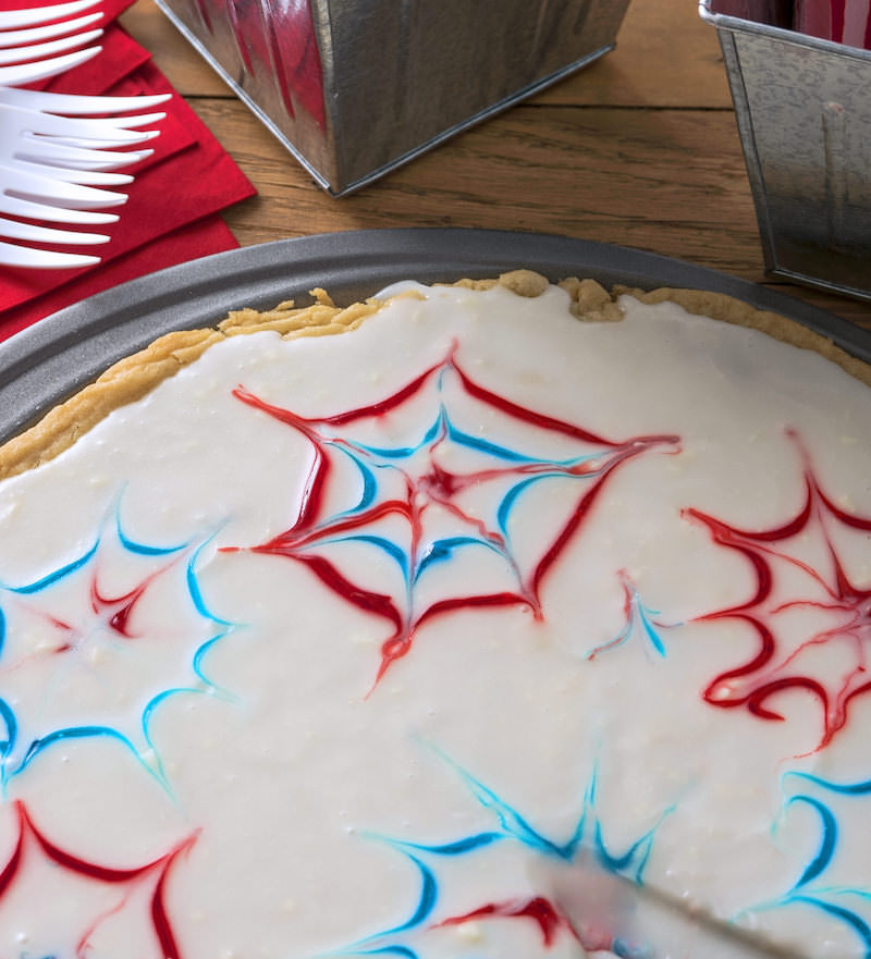 Fourth of July dessert pizza