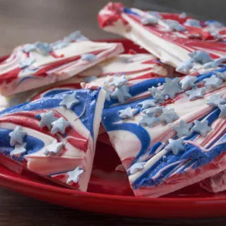 Red White and Blue Candy Bark