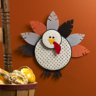 Embroidery Hoop Turkey Craft for Kids