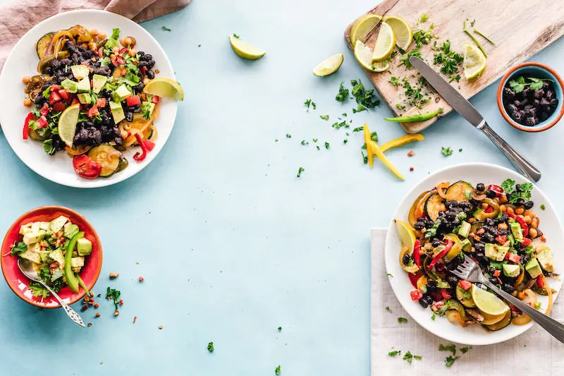 Delicious Mexican bowl with zucchini