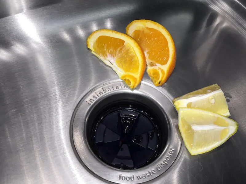 How to clean a disposal with lemons