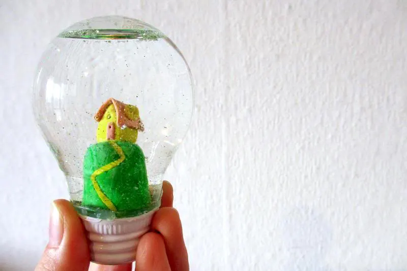 Light Bulb Snow Globe