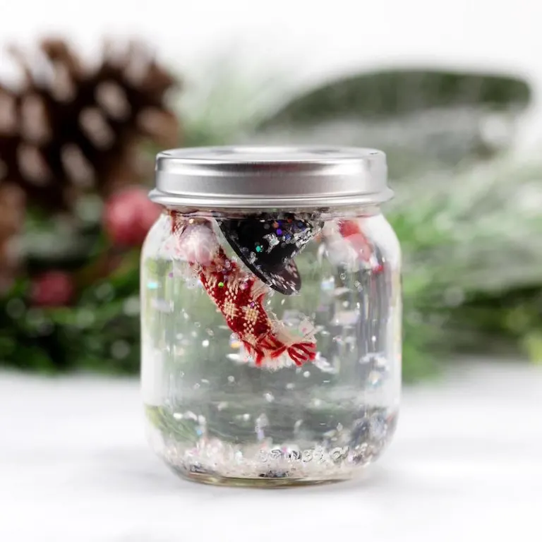 Melted Snowman Snow Globe Jar