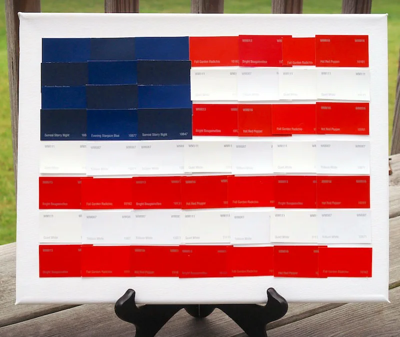 Fourth-of-July-canvas-flag-made-from-paint-chips