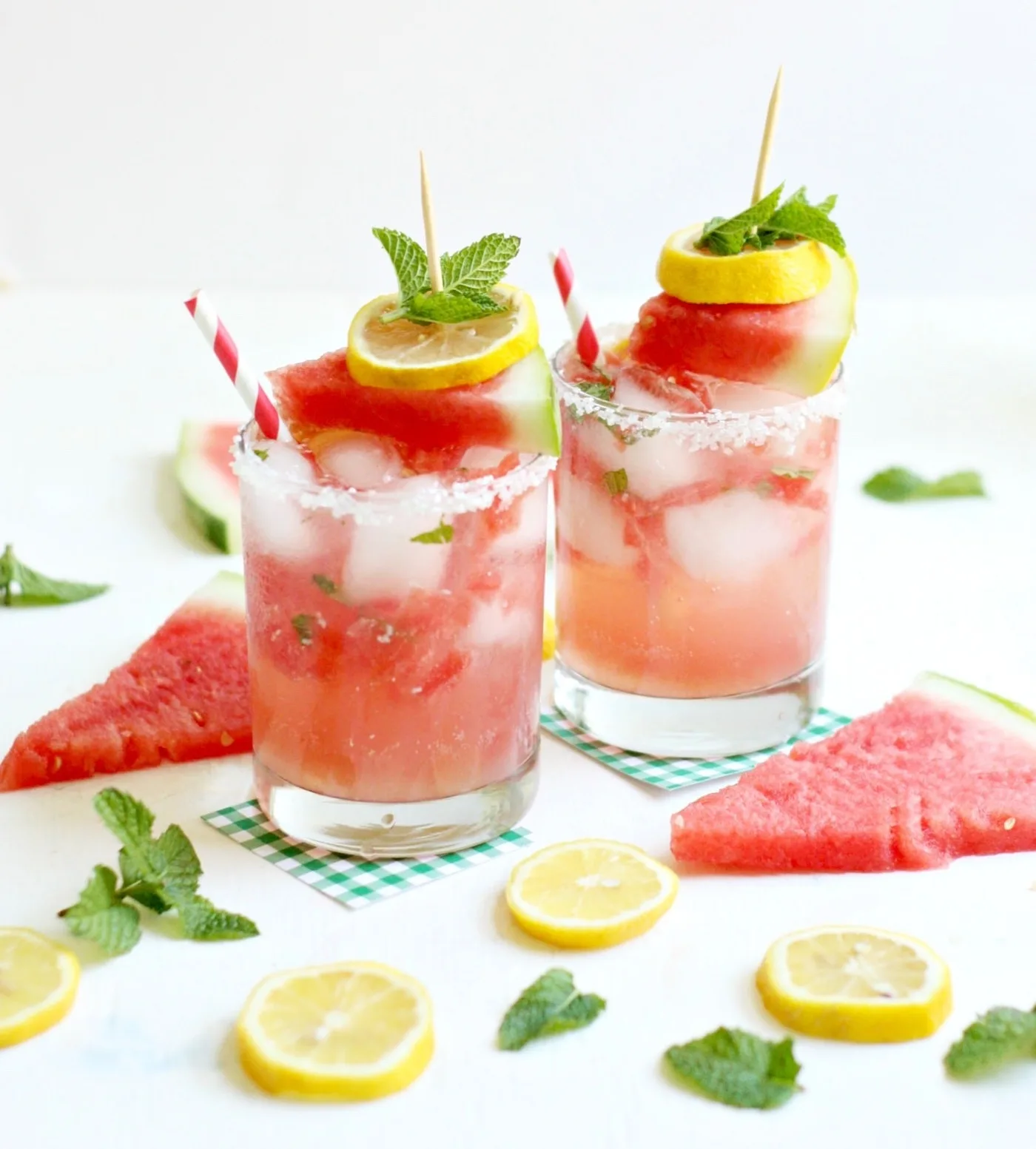 watermelon lemonade with mint
