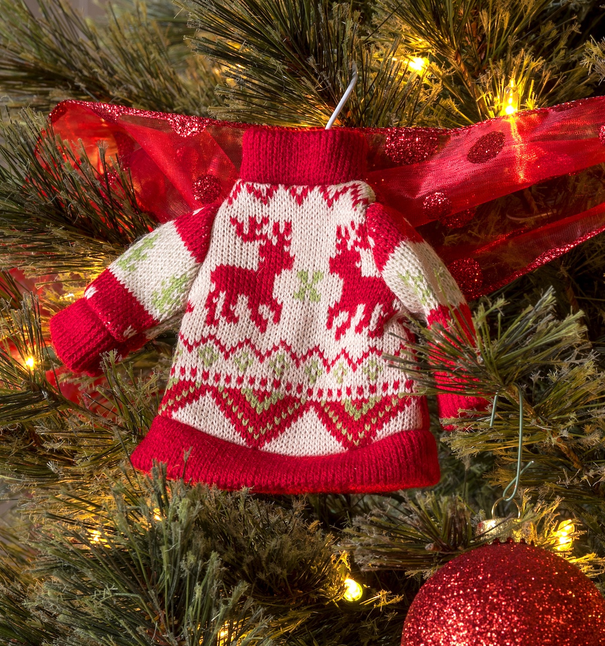 ugly sweater christmas ornament
