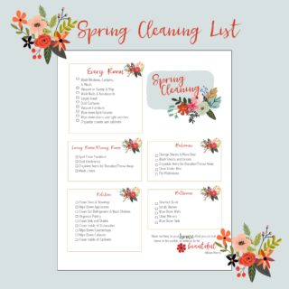 Spring Cleaning Checklist with a Free Pretty Printable