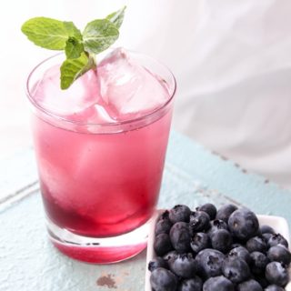 vodka drink with blueberries