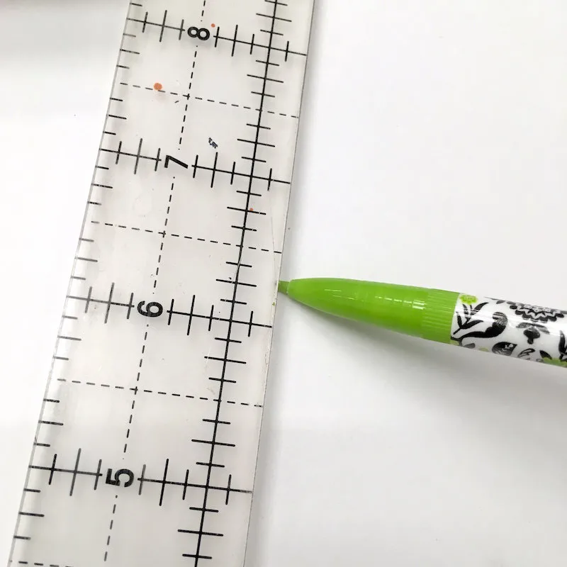 Connect pencil lines with a ruler