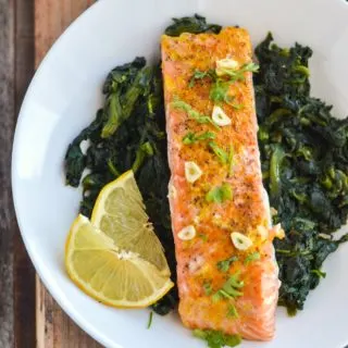 recipe for salmon and spinach