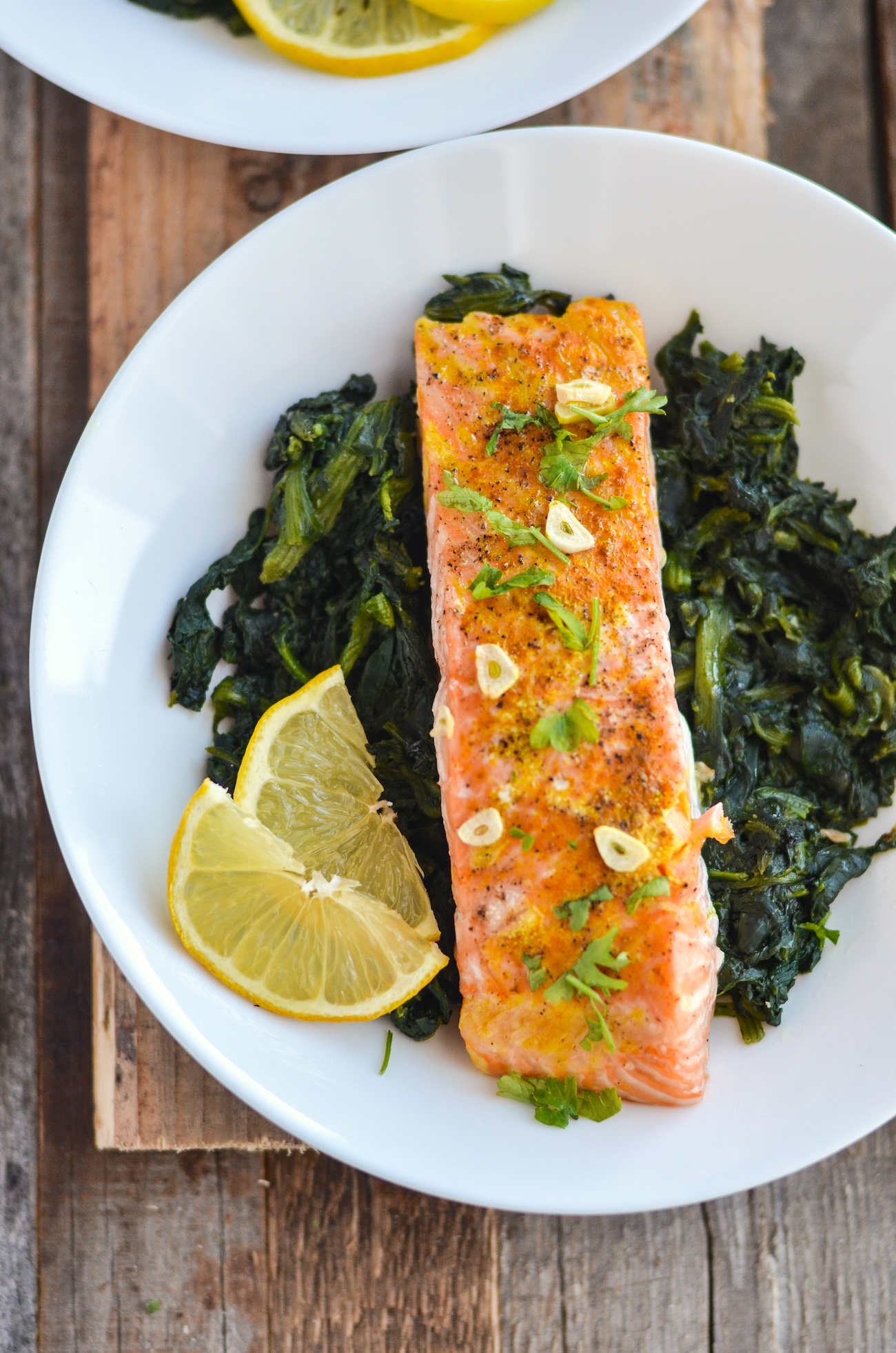 recipe for salmon and spinach