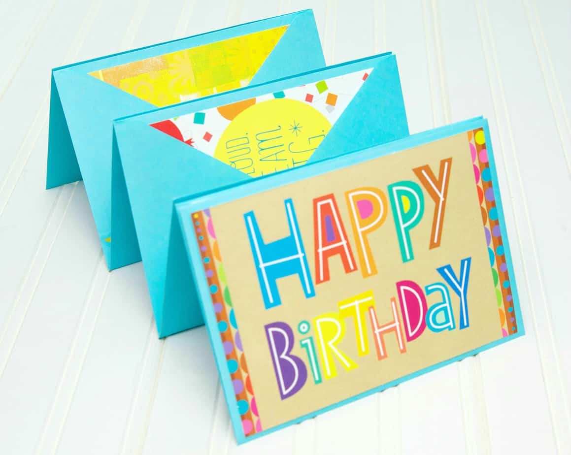 diy accordion birthday card