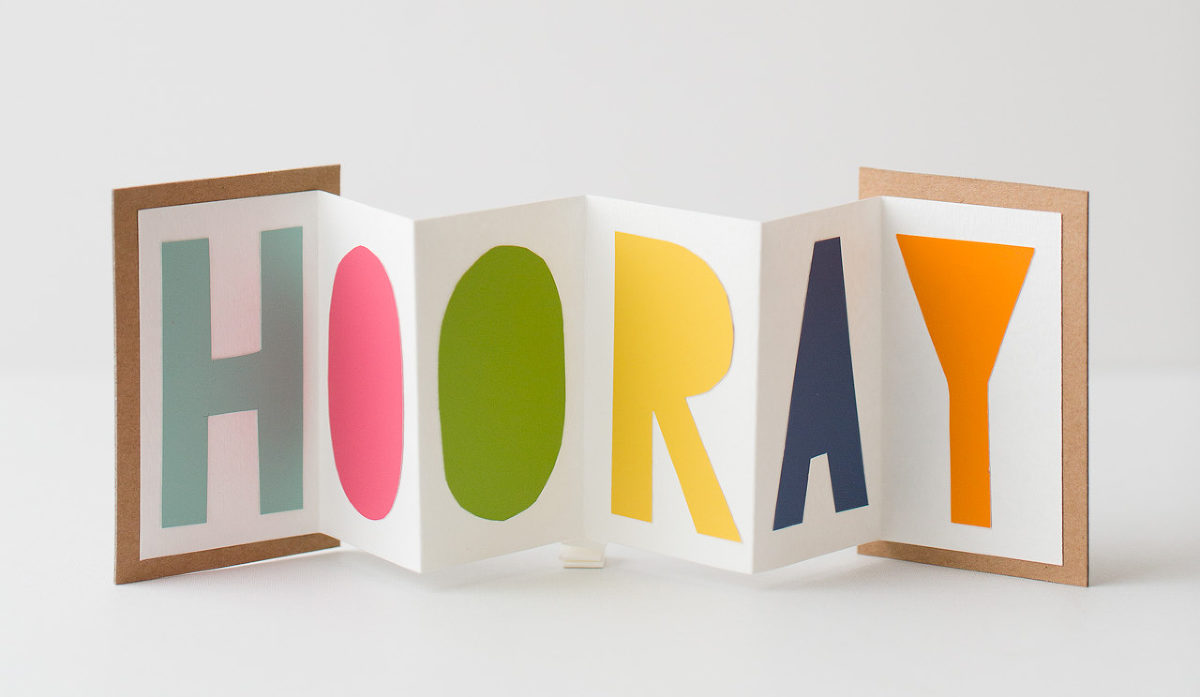 DIY HOORAY gift card holder and birthday card