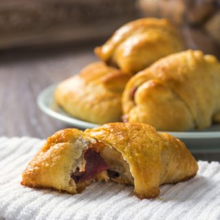 Peanut butter, banana, and bacon crescent rolls