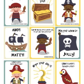 Pirate lunch box notes
