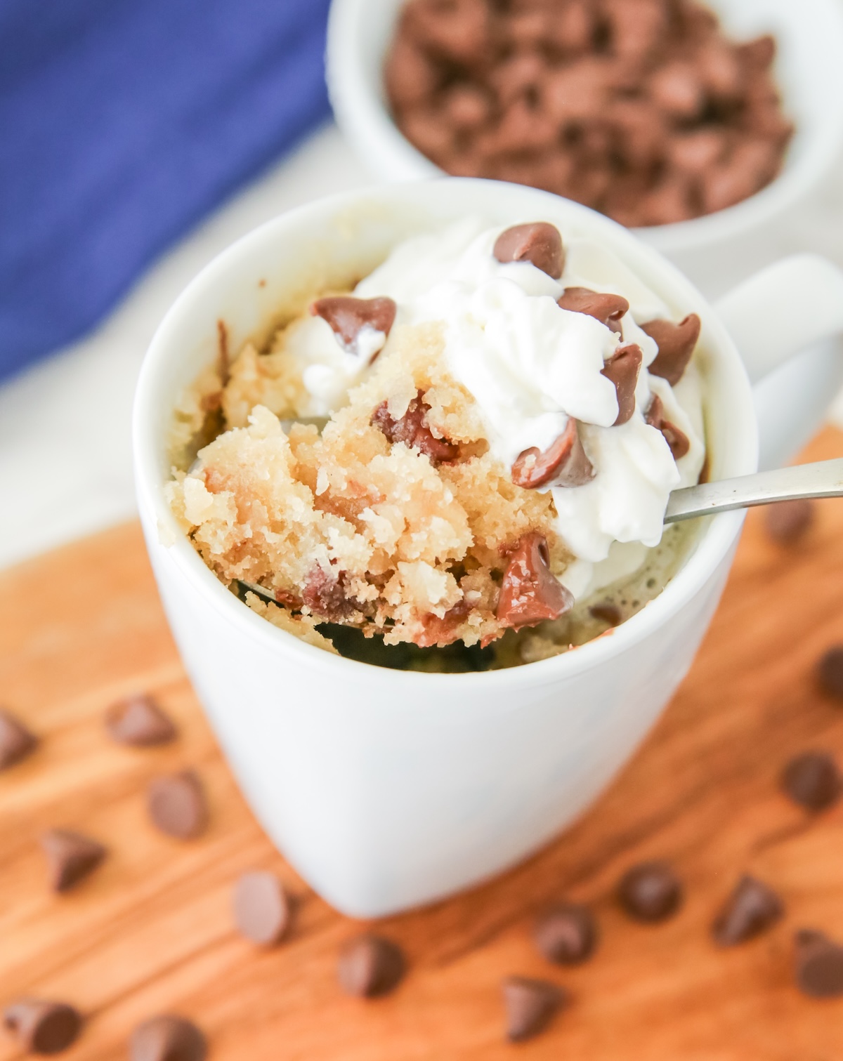 chocolate chip mug cake