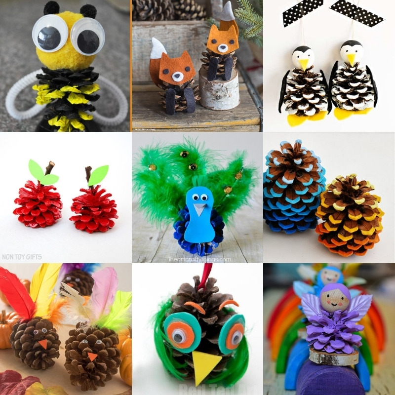 Cute Pine Cone Crafts for Kids You'll Love