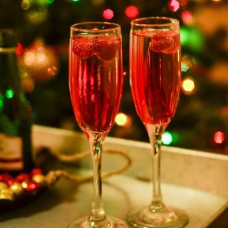 Raspberry Champagne Cocktail to Ring in the New Year