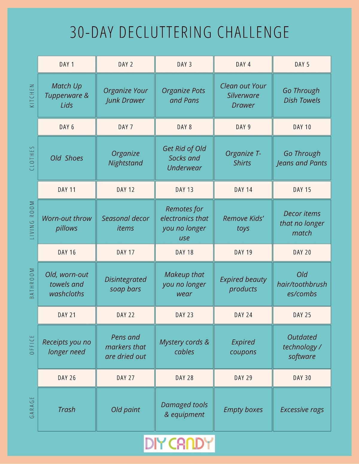 Minimalist 30 Day Decluttering Challenge Planner - 1