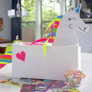 How to make a unicorn valentine box