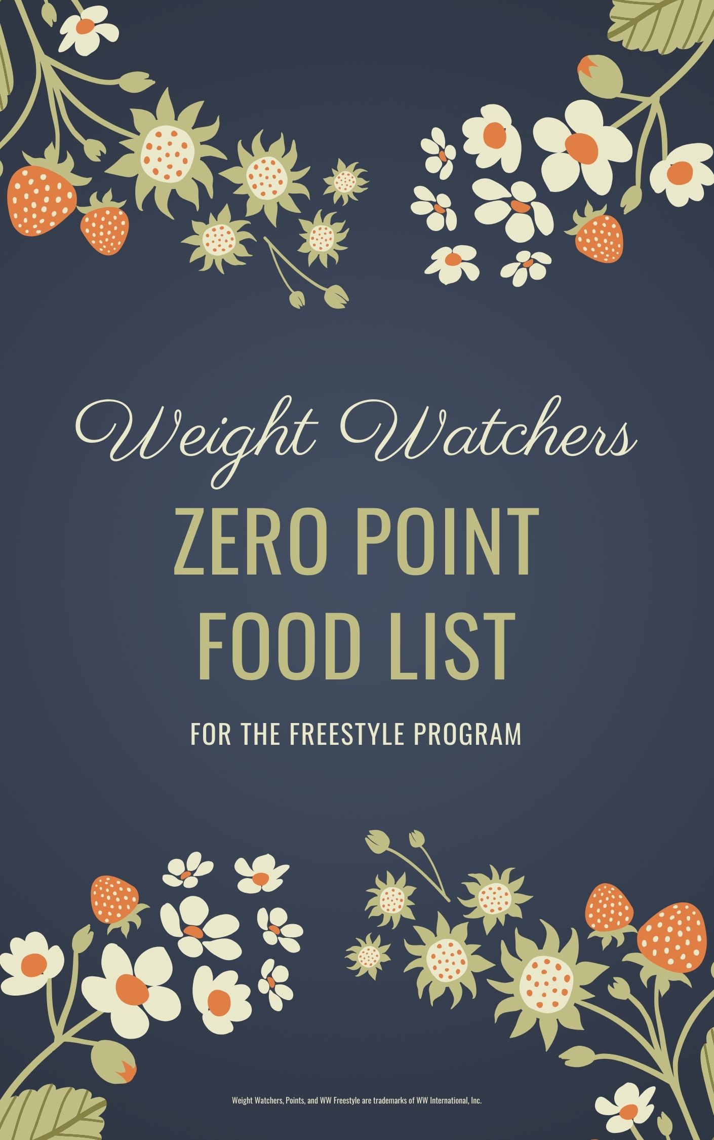 WW Weight Watchers Zero Point Foods