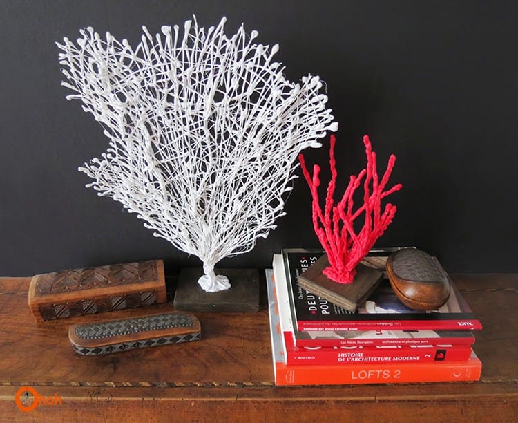 DIY coral with hot glue