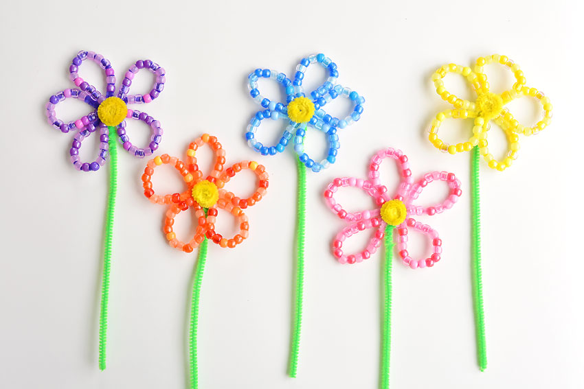 Beaded Pipe Cleaner Flowers