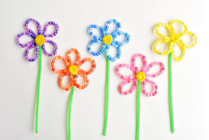 Beaded Pipe Cleaner Flowers