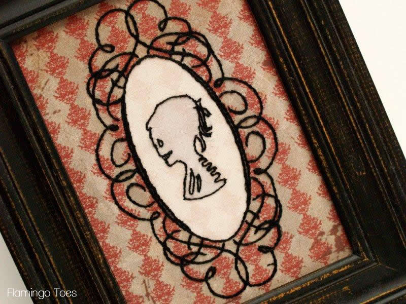 Gothic Halloween Cameo Embroidery