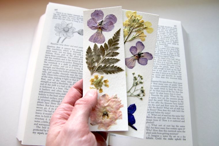 Pressed Flower Bookmarks