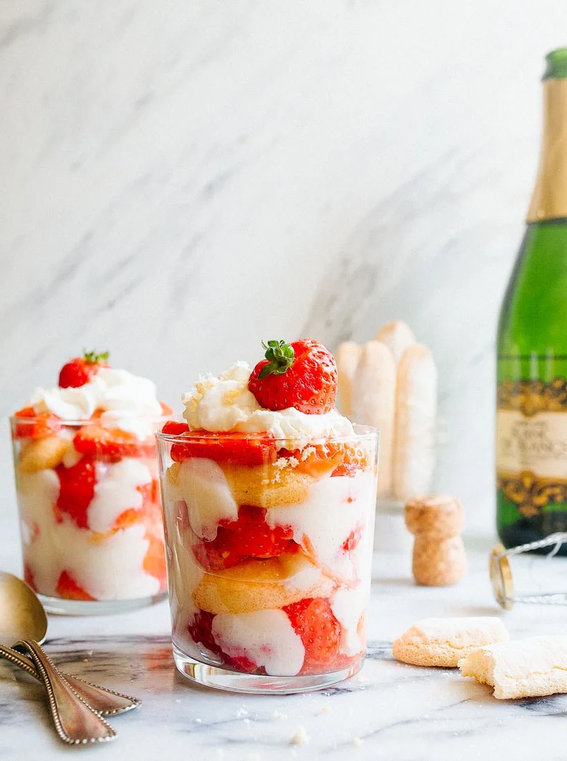 Strawberry Champagne Trifles