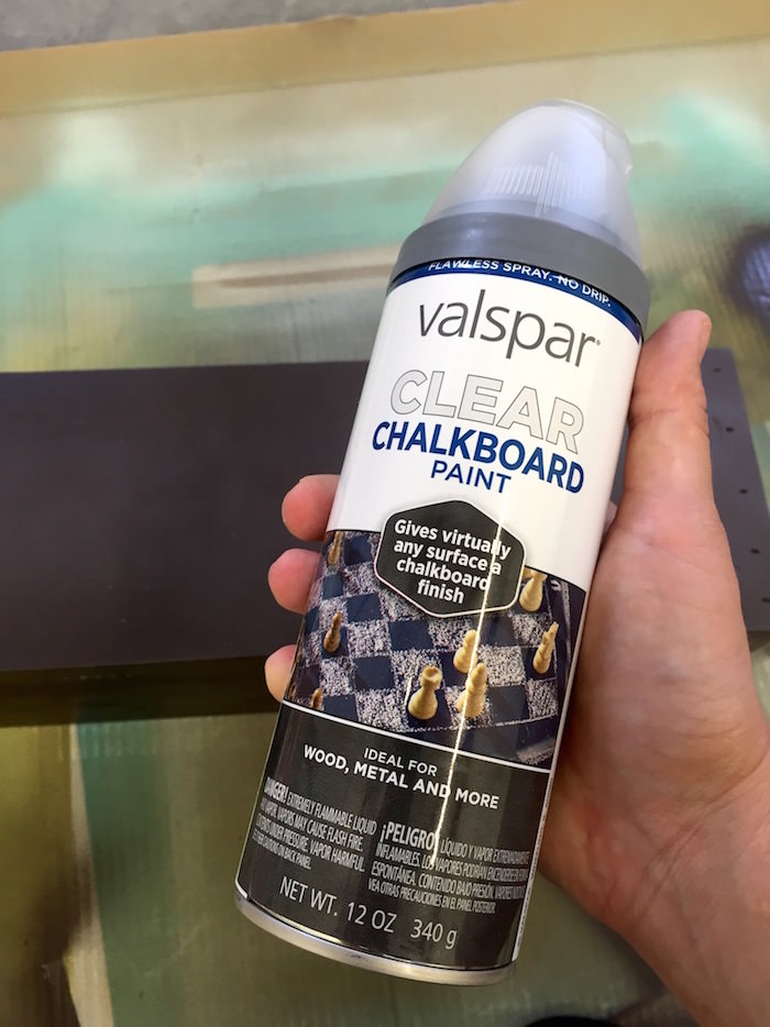Valspar clear chalkboard paint