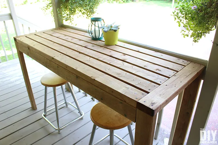 Build a 2x4 Outdoor Bar Table