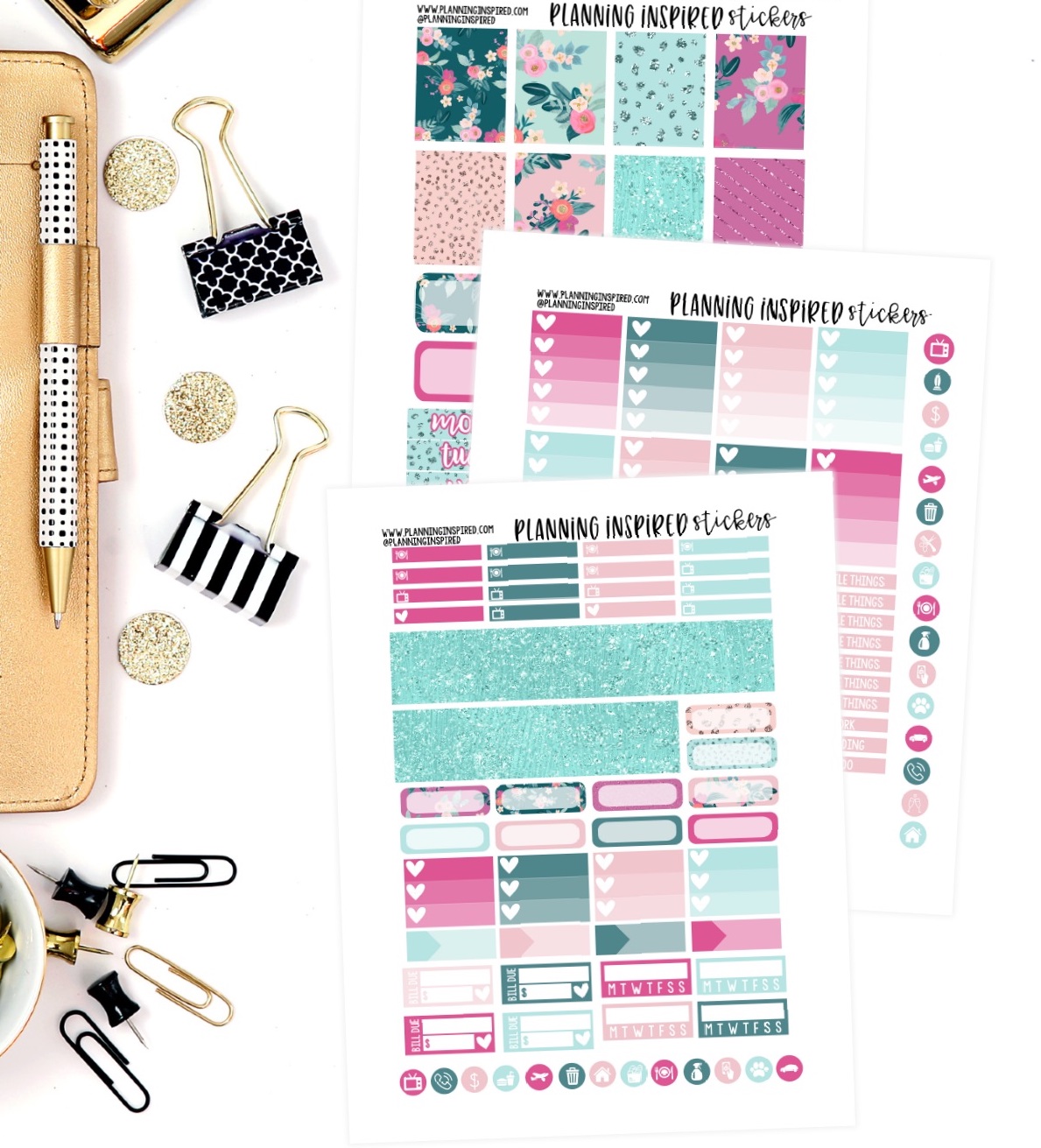 Blossom Free Printable Planner Stickers